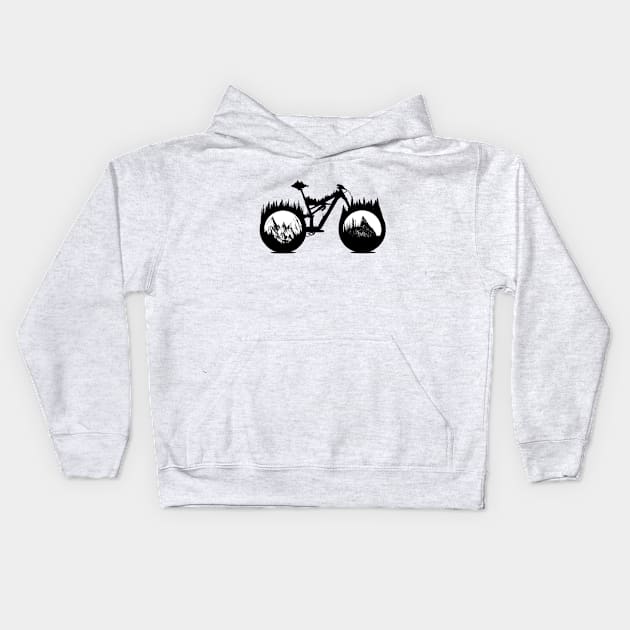 MTB Enduro Bike Kids Hoodie by Bongonation